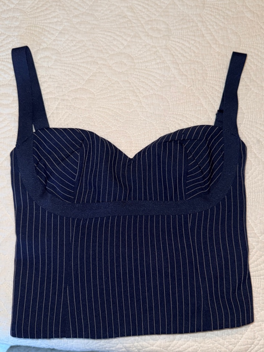 Princess Polly Pinstripe Bustier Crop Top size 4